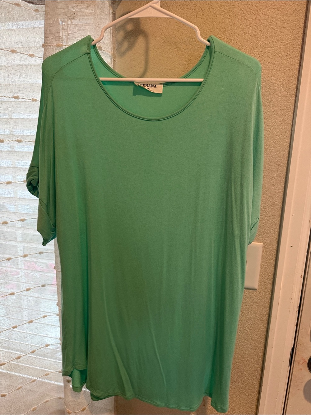 Zenana Woman’s Soft Scoop Neck Women’s Top - Green